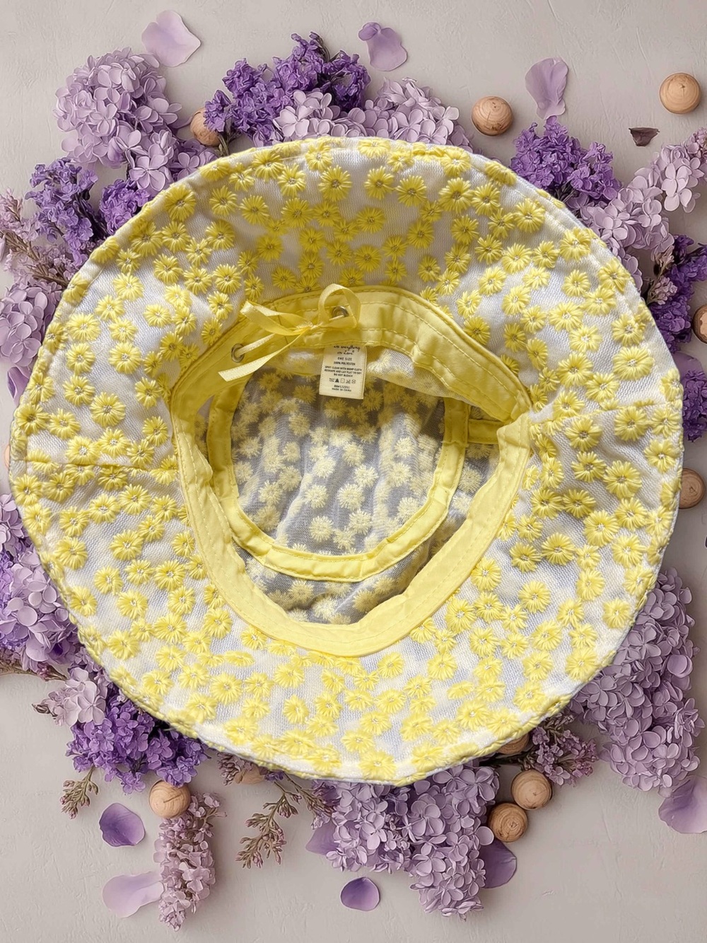 🌼 No Everything In Love Daisy Embroidered Bucket Hat Cottagecore - Picture 5 of 5